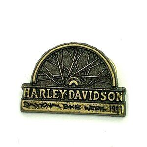 Harley Davidson Daytona Bike Week 1997 Motorcycle Rally Vintage Hat Vest Pin 1.2